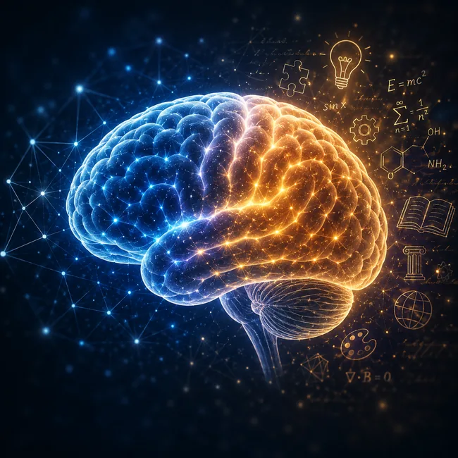 Illustration of a brain with neural connections