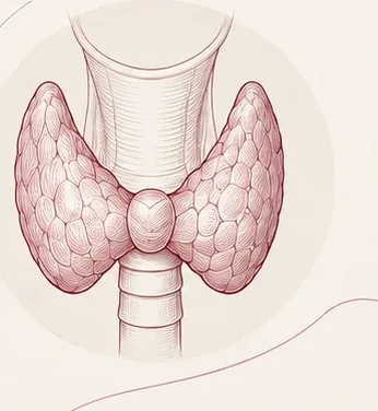 Illustration of the thyroid gland