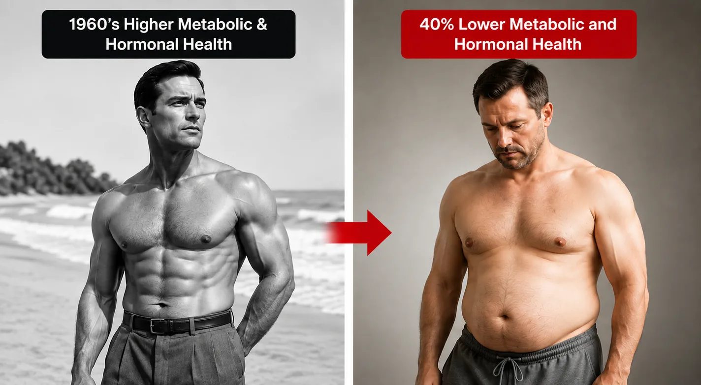 Comparison of metabolic and hormonal health, 1960s versus today
