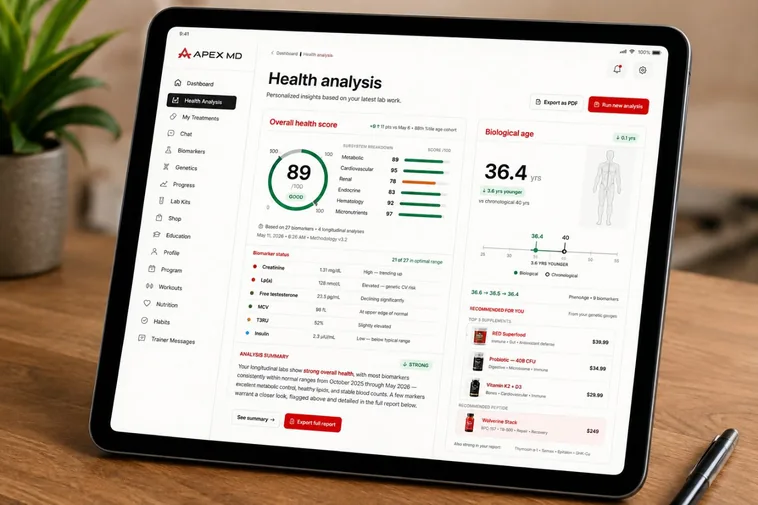 Personalized health analysis dashboard